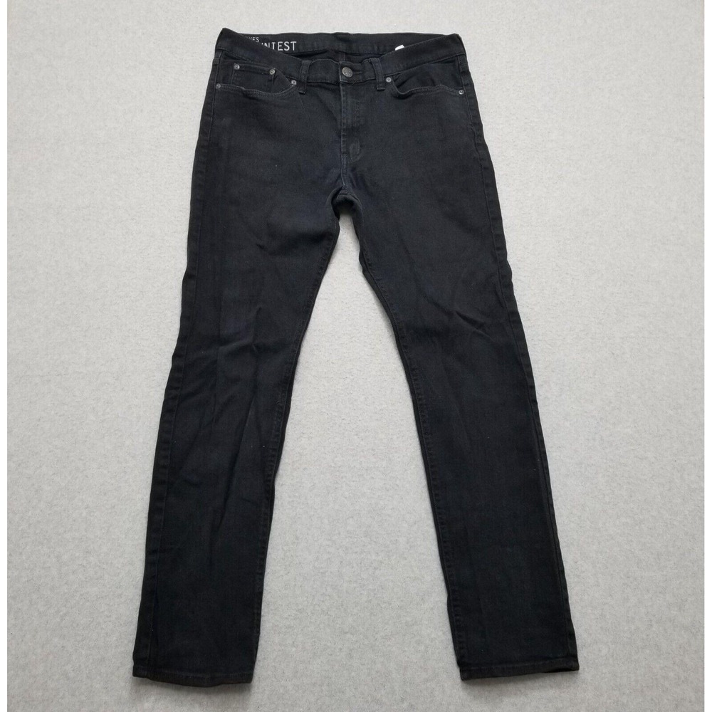 Bullhead Womens Jeans 32x30 Black drakes Skinniest Denim Straight Stretchy